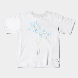 blue African lily watercolor Kids T-Shirt